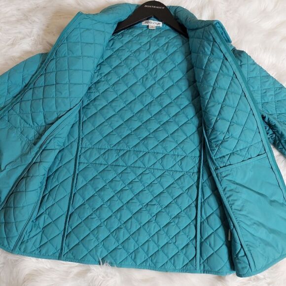Pendleton Quilted Aqua Blue‎ Full Zip Lightweight Jacket Sz Sm - Picture 11 of 12